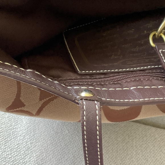 Coach Brown Signature Tote Bag - Picture 10 of 16
